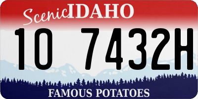 ID license plate 1O7432H