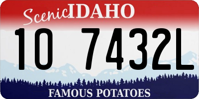 ID license plate 1O7432L