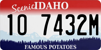 ID license plate 1O7432M