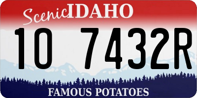 ID license plate 1O7432R