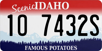 ID license plate 1O7432S