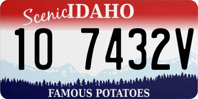 ID license plate 1O7432V