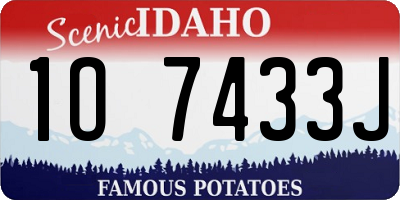 ID license plate 1O7433J