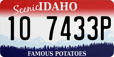 ID license plate 1O7433P