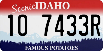 ID license plate 1O7433R