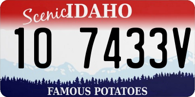 ID license plate 1O7433V