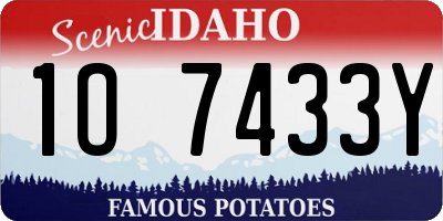 ID license plate 1O7433Y