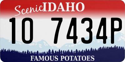 ID license plate 1O7434P
