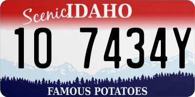 ID license plate 1O7434Y