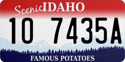 ID license plate 1O7435A