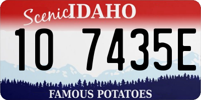 ID license plate 1O7435E