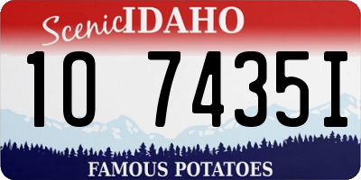 ID license plate 1O7435I