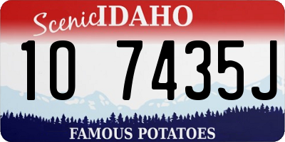 ID license plate 1O7435J