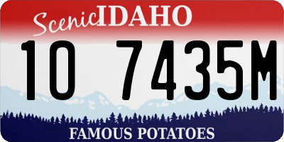 ID license plate 1O7435M