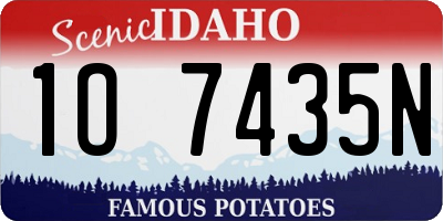 ID license plate 1O7435N