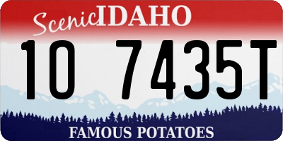 ID license plate 1O7435T