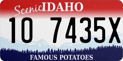 ID license plate 1O7435X