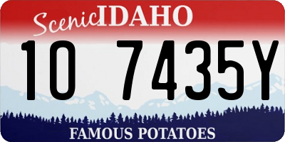 ID license plate 1O7435Y