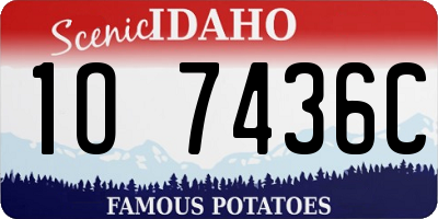 ID license plate 1O7436C