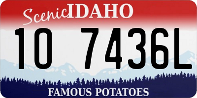 ID license plate 1O7436L