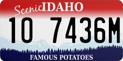 ID license plate 1O7436M