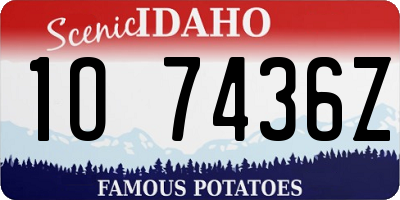 ID license plate 1O7436Z
