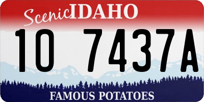 ID license plate 1O7437A