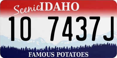 ID license plate 1O7437J