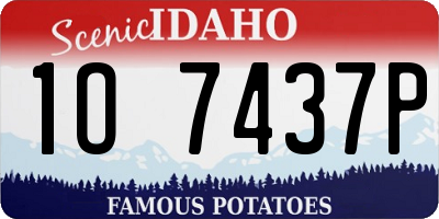 ID license plate 1O7437P