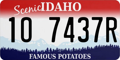 ID license plate 1O7437R