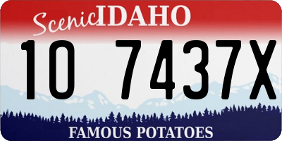 ID license plate 1O7437X