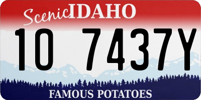ID license plate 1O7437Y