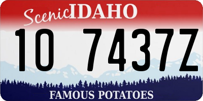 ID license plate 1O7437Z