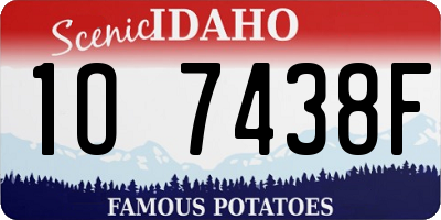 ID license plate 1O7438F