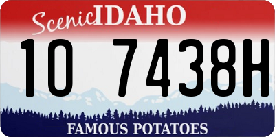 ID license plate 1O7438H