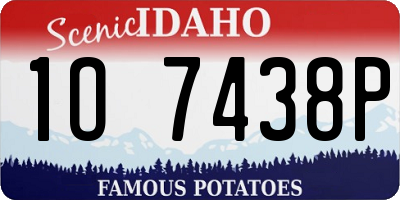 ID license plate 1O7438P