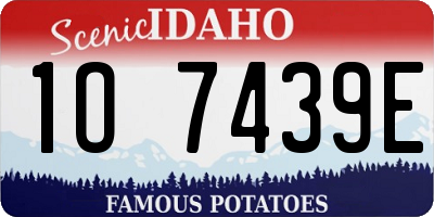 ID license plate 1O7439E