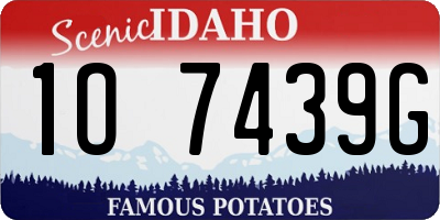 ID license plate 1O7439G