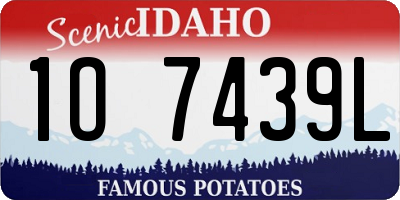 ID license plate 1O7439L