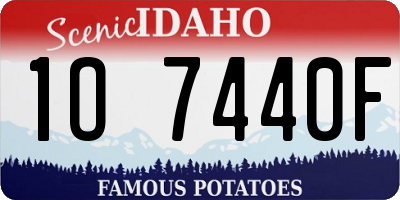 ID license plate 1O7440F