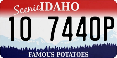 ID license plate 1O7440P