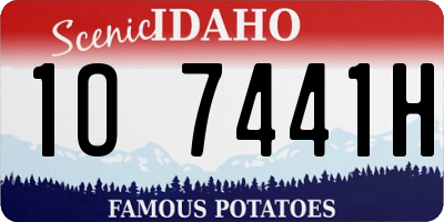 ID license plate 1O7441H