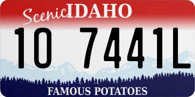 ID license plate 1O7441L