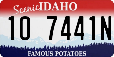 ID license plate 1O7441N