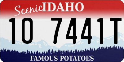 ID license plate 1O7441T