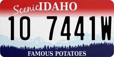 ID license plate 1O7441W