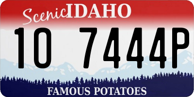 ID license plate 1O7444P