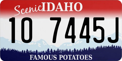 ID license plate 1O7445J