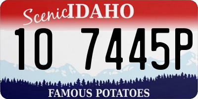 ID license plate 1O7445P