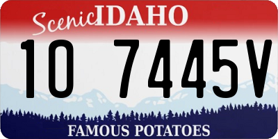 ID license plate 1O7445V